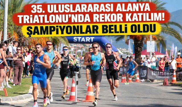 35. Uluslararası Alanya Triatlonu'nda rekor katılım! Şampiyonlar belli oldu