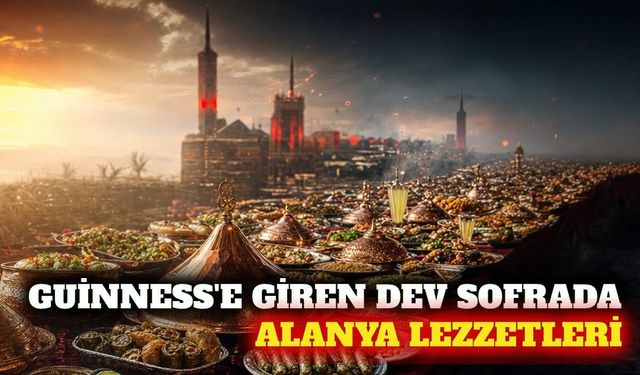 Afyonkarahisar'daki 257 metrelik rekor sofrasında Alanya izi