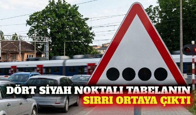 Dört siyah noktalı trafik tabelasının anlamı belli oldu