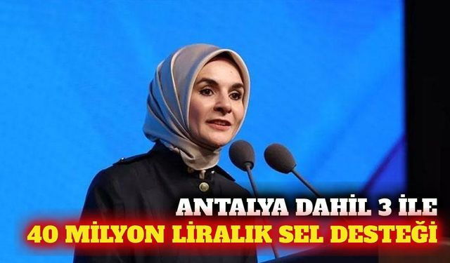 Antalya dahil selden etkilenen 3 ile 40 milyon lira kaynak