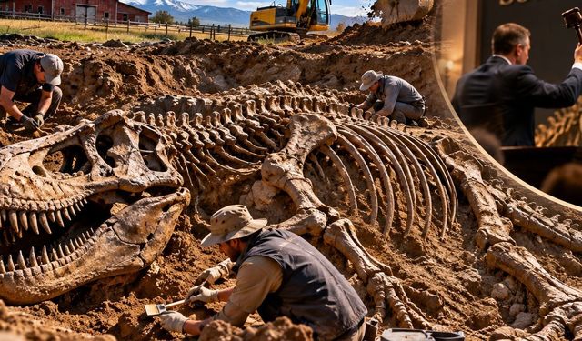 Tarlasını Kazarken Servet Buldu! Dinozor İskeletinin Değeri 444 Milyon TL