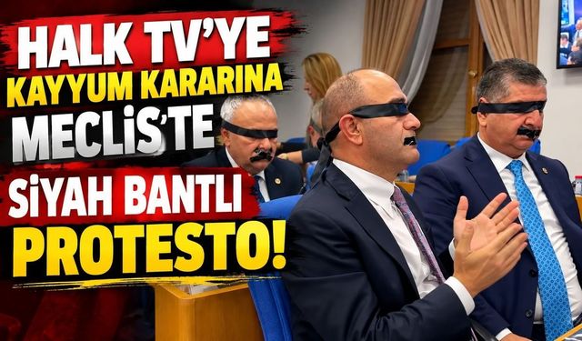 Halk TV’ye Kayyum Kararına Meclis’te Siyah Bantlı Protesto!