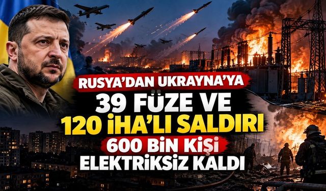 Rusya'dan Ukrayna'ya Füze ve İHA Yağmuru! 600 Bin Kişi Elektriksiz Kaldı