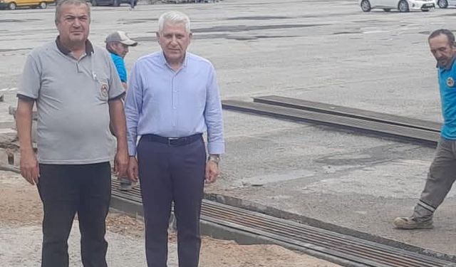 Mahmutlar Cumartesi Pazarı’nda su baskınları tarihe karışıyor