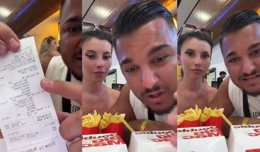 Antalya Havalimanında 2 hamburgere 2500 TL ödeyen Almanlar şok oldu