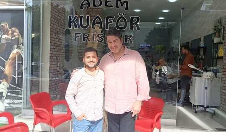 Alanya'da ünlü ismi sahneye Adem Kuaför'de hazırlandı