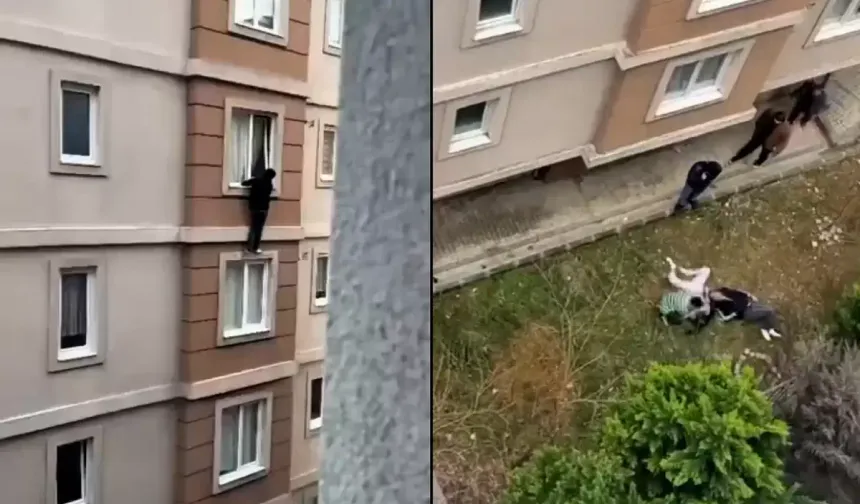 Evlerinde basılan gençler panikleyince 4. kattan aşağı atladı!