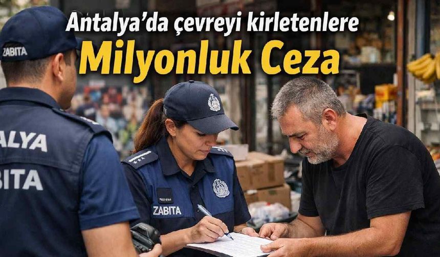 Antalya'da çevreyi kirletenlere milyonluk ceza