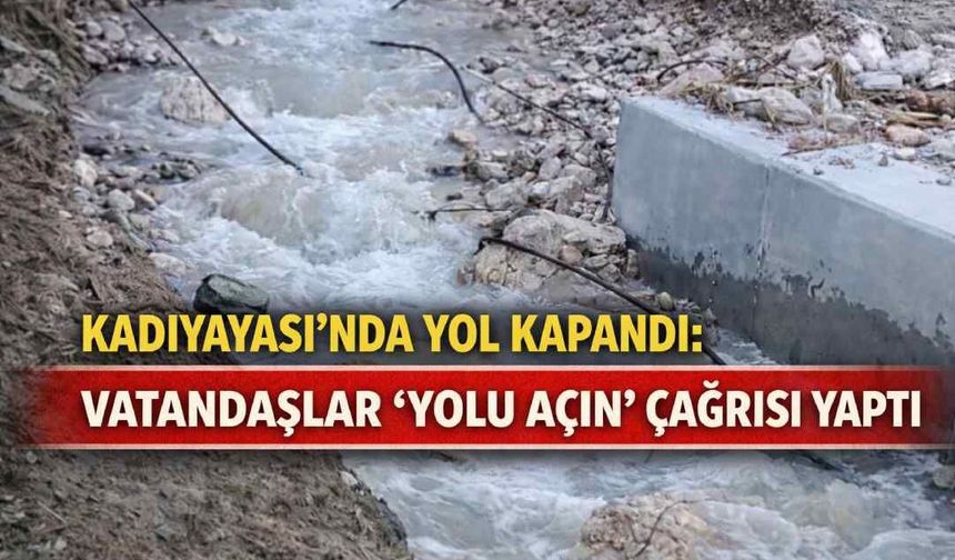 Kadıyayası’nda yol kapandı: vatandaşlar ‘Yolu açın’ çağrısı yaptı