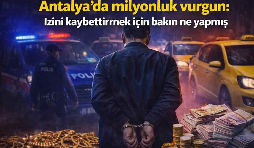 Antalya'da milyonluk vurgun: İzini kaybettirmek için bakın ne yapmış