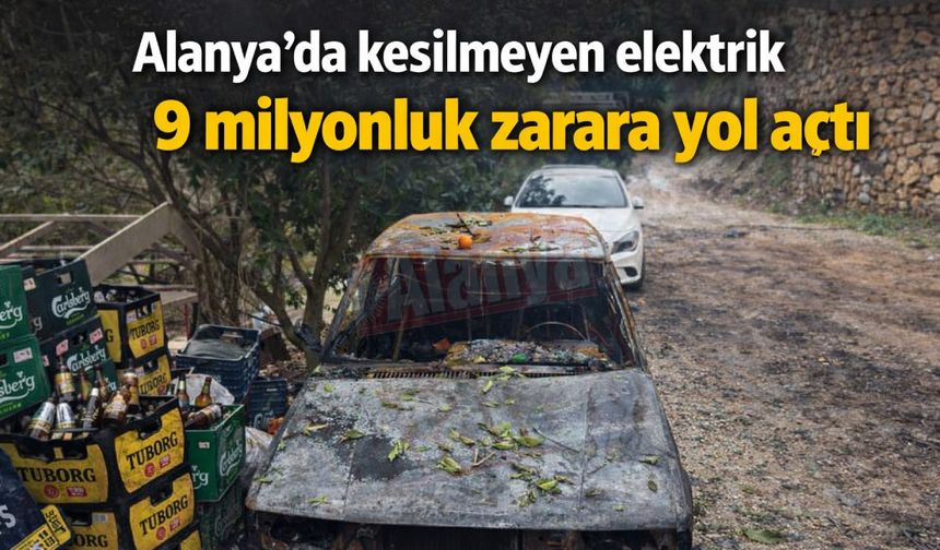 Alanya'da kesilmeyen elektrik 9 milyonluk zarara yol açtı