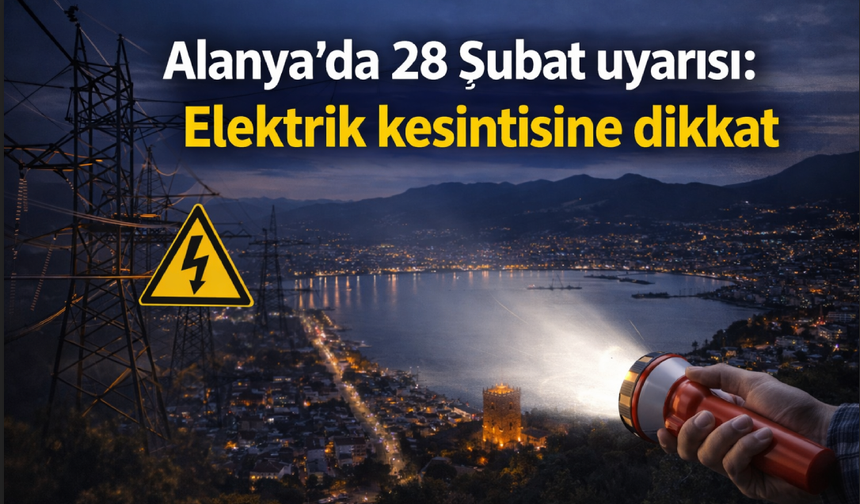 Alanya’da 28 Şubat uyarısı: Elektrik kesintisine dikkat