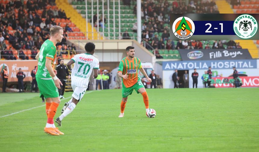 Alanyaspor'a ilaç gibi galibiyet: 2-1
