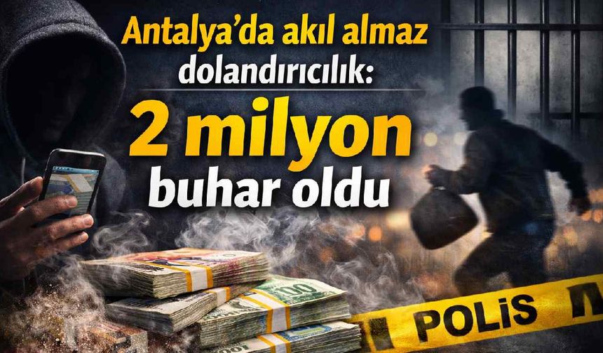 Antalya'da akıl almaz dolandırıcılık: 2 milyon buhar oldu