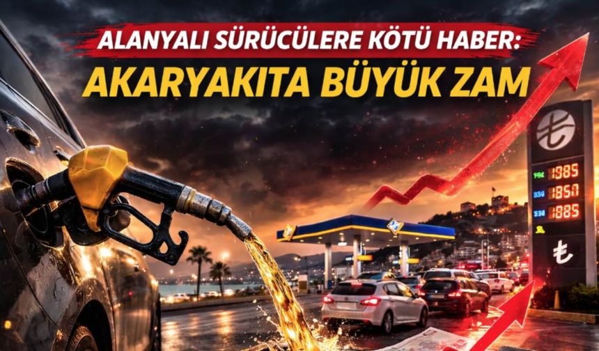 Alanyalı sürücülere kötü haber: Akaryakıta büyük zam