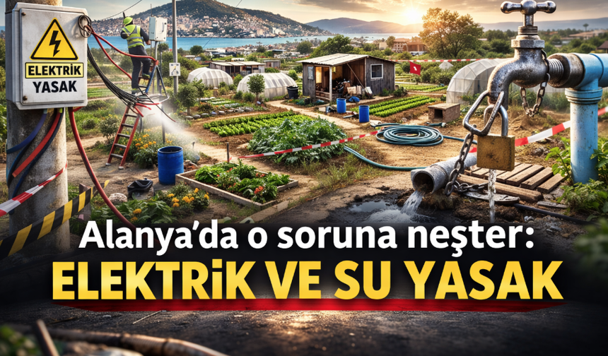 Alanya'da o soruna neşter: Elektrik ve su yasak