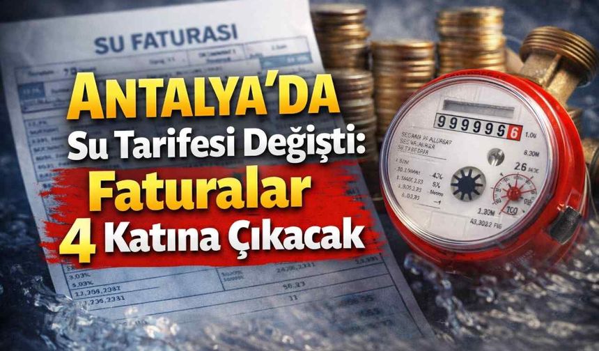 Antalya’da su tarifesi değişti: Faturalar 4 katına çıkacak