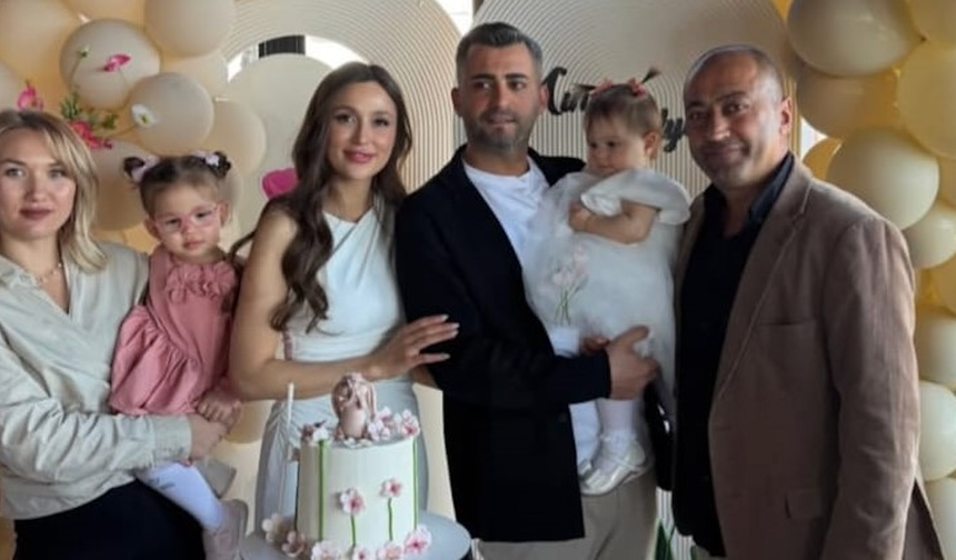 Kolcuoğlu çiftinin minik kızları Alya 1 yaşına girdi