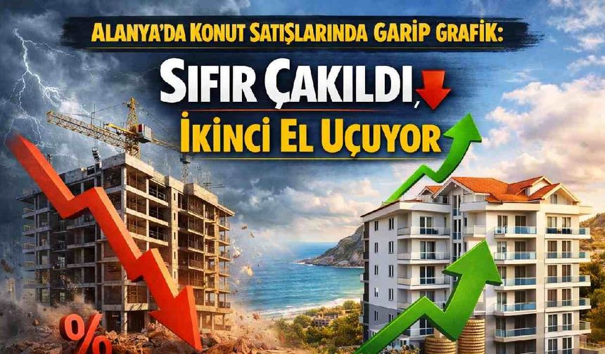 Alanya'da konut satışlarında garip grafik: Sıfır çakıldı, ikinci el uçuyor