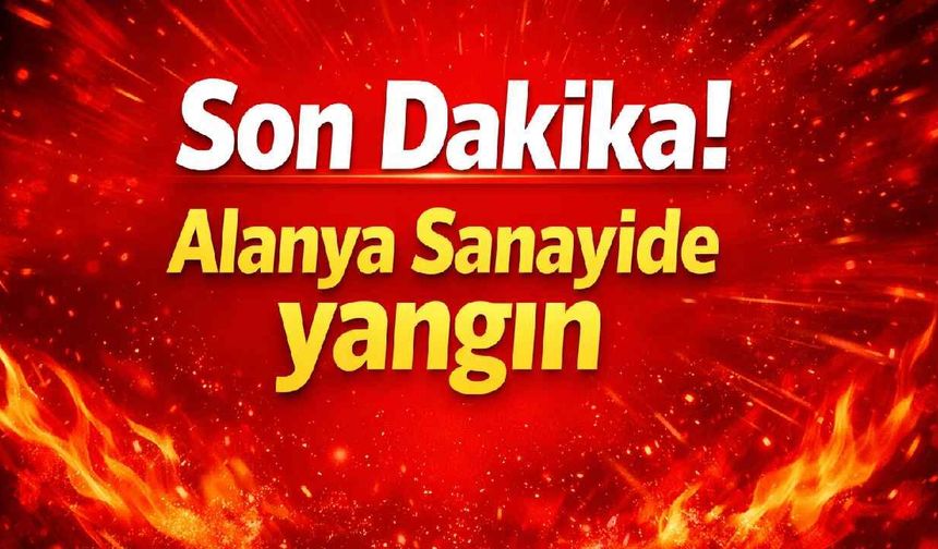 Son Dakika! Alanya Sanayide yangın