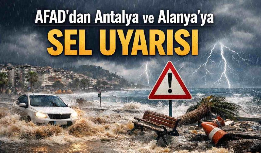 AFAD'dan Antalya ve Alanya'ya sel uyarısı