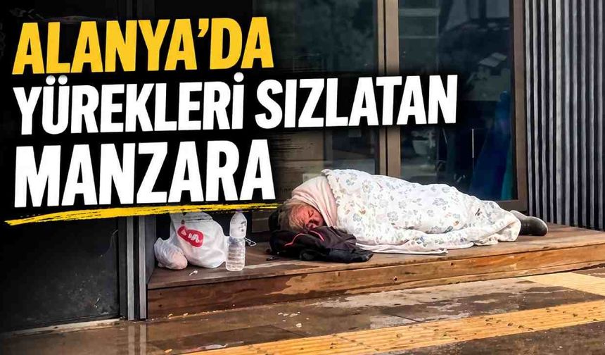 Alanya’da yürekleri sızlatan manzara