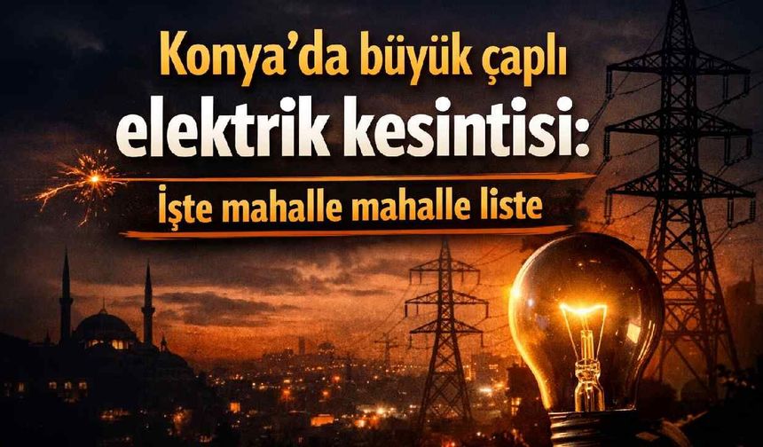 Konya'da büyük çaplı elektrik kesintisi: İşte mahalle mahalle liste - Konya Haber