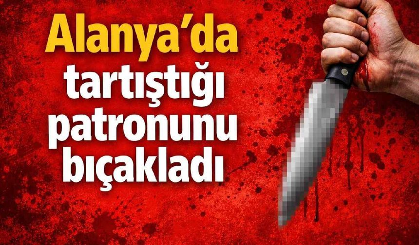 Alanya'da tartıştığı patronunu bıçakladı: Patron yaşam savaşı veriyor