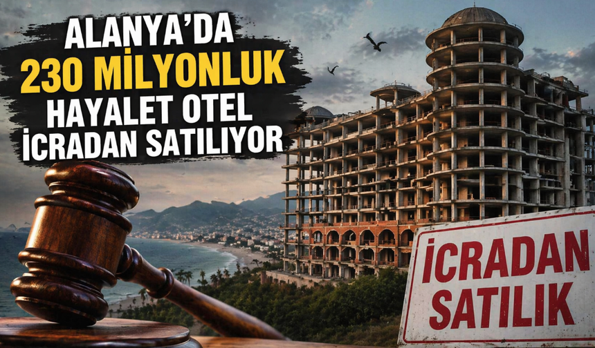 Alanya'da 230 milyonluk hayalet otel icradan satılıyor