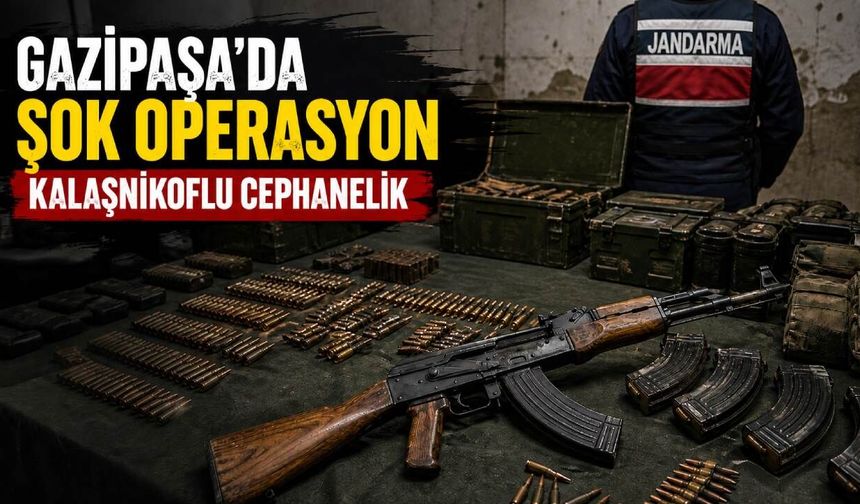 Son dakika - Gazipaşa'da Kalaşnikoflu cephanelik ele geçirildi