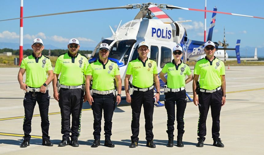 Bayram trafiğine havadan sıkı denetim
