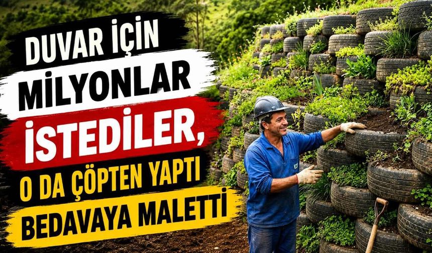 Duvar için milyonlar istediler, o da çöpten yaptı bedavaya maletti