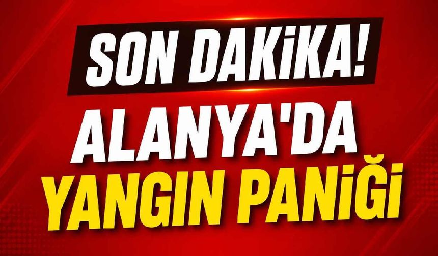 Alanya'da yangın paniği