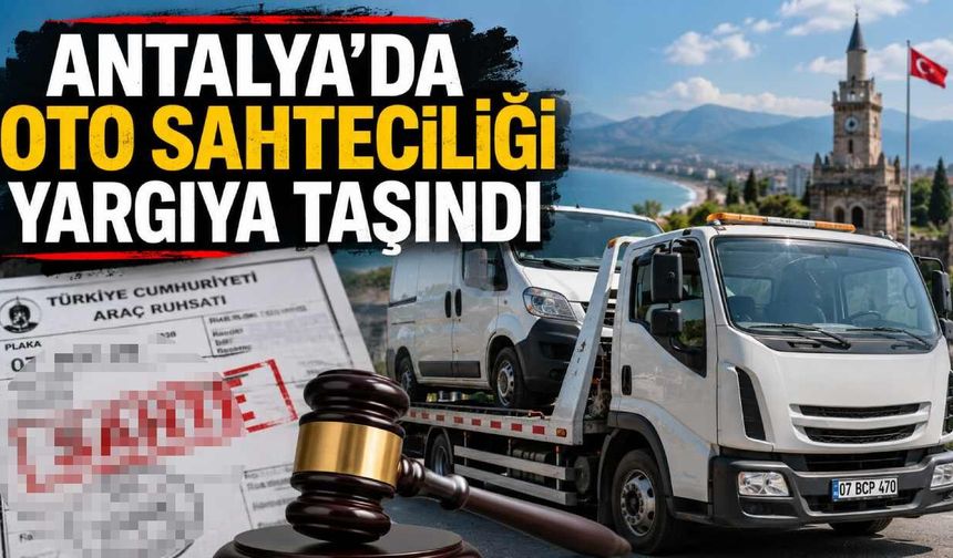 Antalya'da oto sahteciliği yargıya taşındı