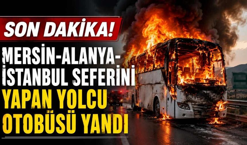 Son Dakika! Mersin-Alanya-İstanbul seferini yapan yolcu otobüsü yandı