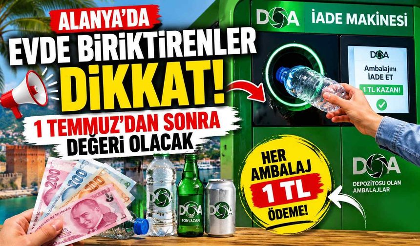 Alanya'da evde biriktirenler dikkat: 1 Temmuz’dan sonra değeri olacak