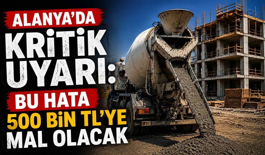 Alanya’da kritik uyarı: Bu hata 500 bin TL’ye mal olacak