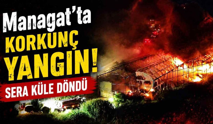 Manavgat'ta muz serası küle döndü: 5 dönüm arazi zarar gördü