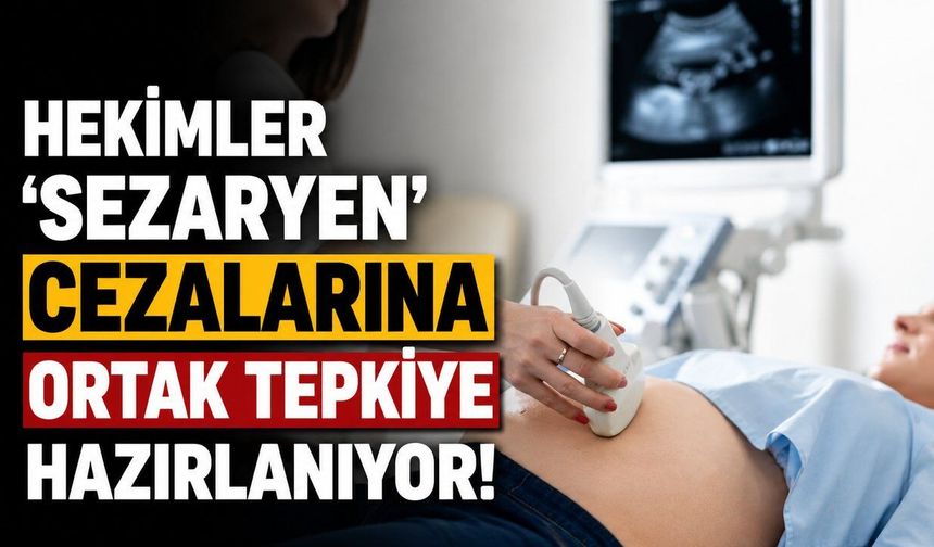 Antalya'da hekimlerden 'sezaryen cezası' protestosu