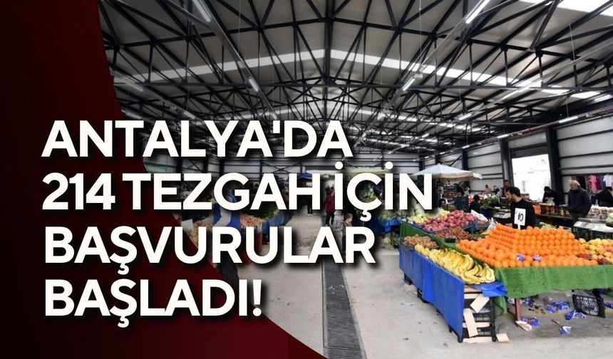 Kepez'de 214 pazar tezgahı için kura başvuruları başlıyor