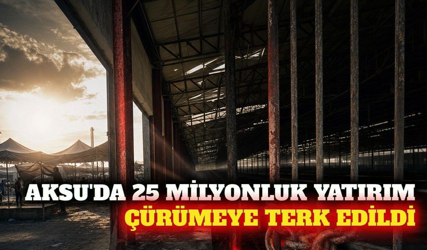 Aksu'da 25 milyon liralık pazar yeri çürümeye terk edildi
