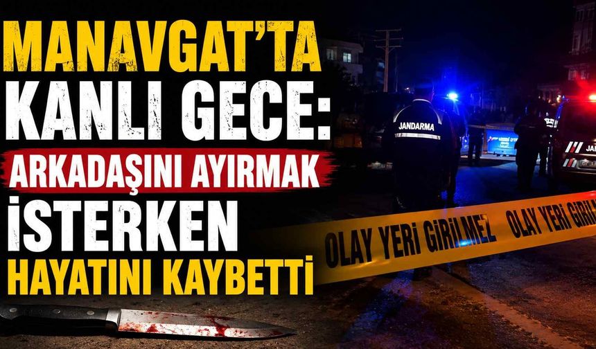 Manavgat'ta kanlı gece: Arkadaşını ayırmak isterken hayatını kaybetti