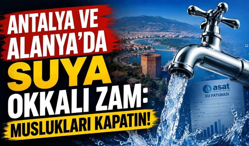 Antalya ve Alanya'da suya okkalı zam: Muslukları kapatın!