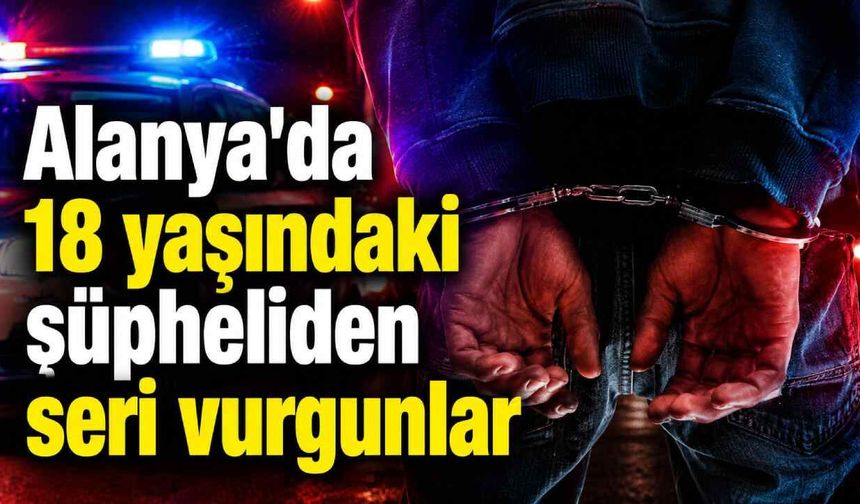 Alanya'da 18 yaşındaki şüpheliden seri vurgunlar