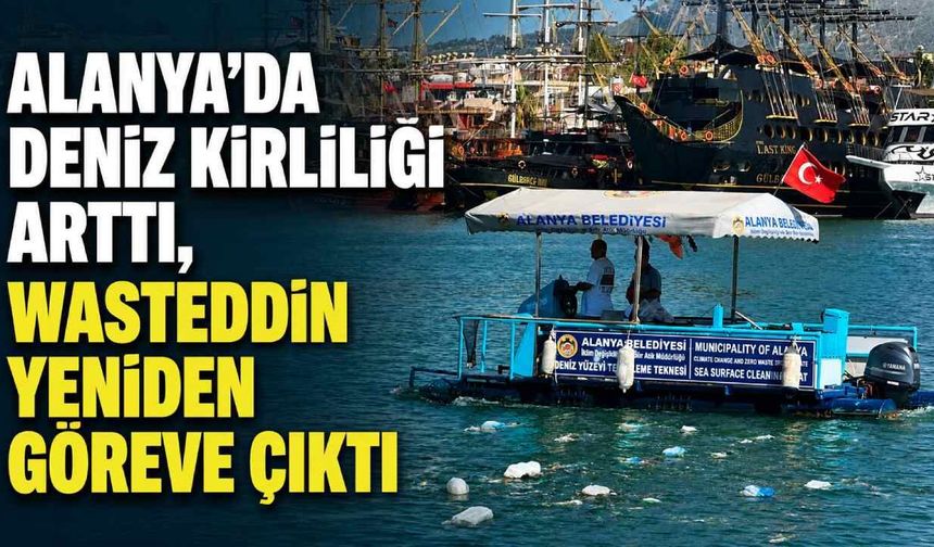 Alanya'da deniz kirliliği arttı, Wasteddin yeniden göreve çıktı