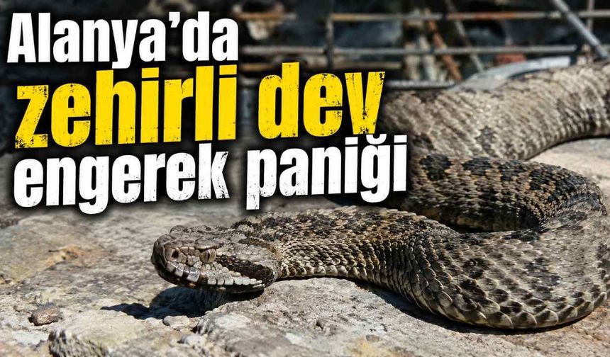 Konaklı'daki şantiyede koca engerek görüldü: Vatandaşlara dikkat uyarısı