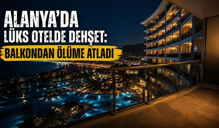 Alanya'da lüks otelde dehşet: Balkondan ölüme atladı