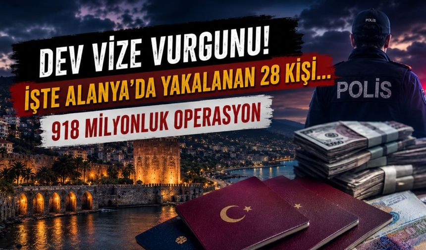 Dev vize vurgunu: İşte Alanya'da yakalanan 28 kişi