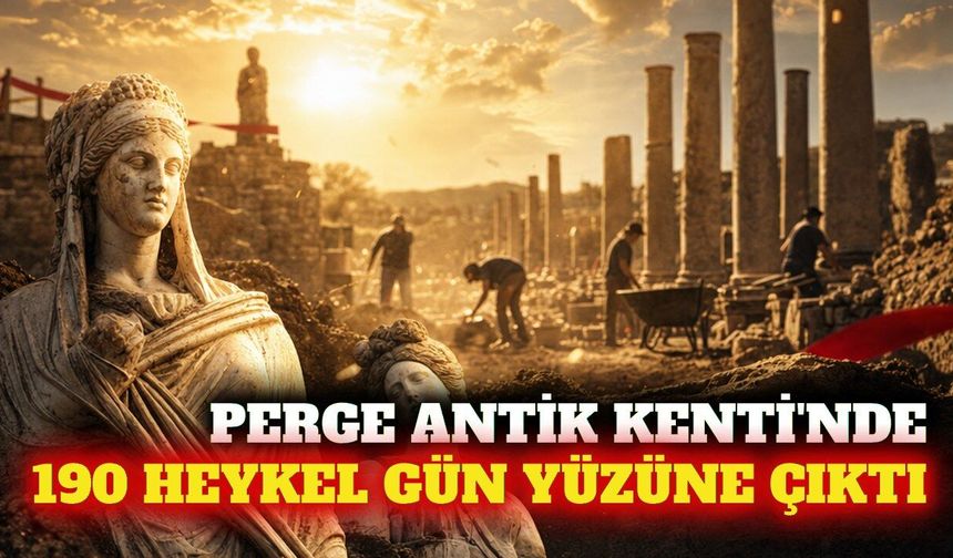 Aksu'daki Perge Antik Kenti'nde 190 heykel gün yüzüne çıktı