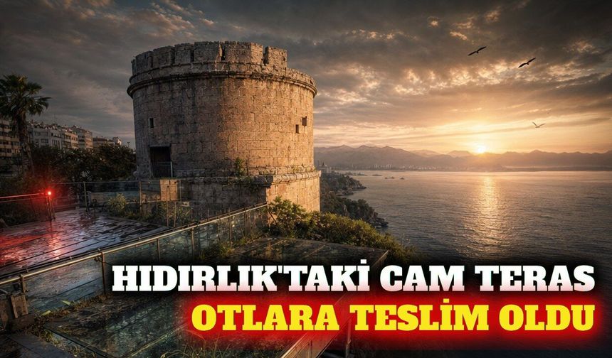 Antalya Hıdırlık Kulesi seyir terasını yabani otlar sardı